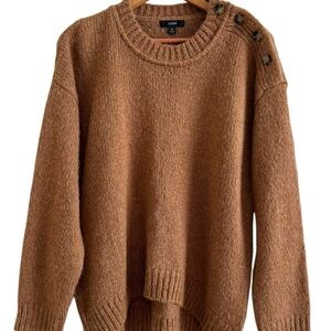 NEW J.Crew Alpaca/Wool Blend Button Shoulder Crewneck Sweater Women’s Size S